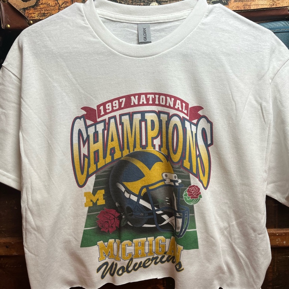 Michigan State crop top S-3X available